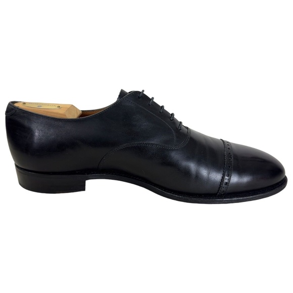 Turnbull & Asser Black Oxford Leather Captoe Dress Shoes Made in England Mens 10 main image 12